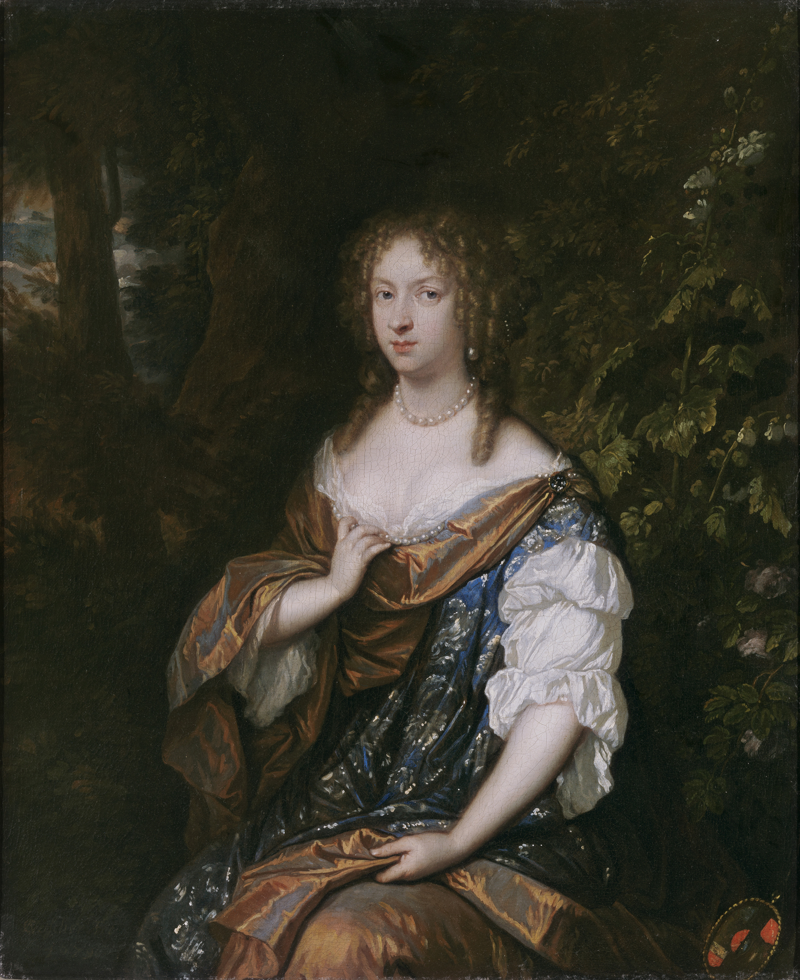 Caspar Netscher, Alida de Lange, Wife of Johan Rammelman