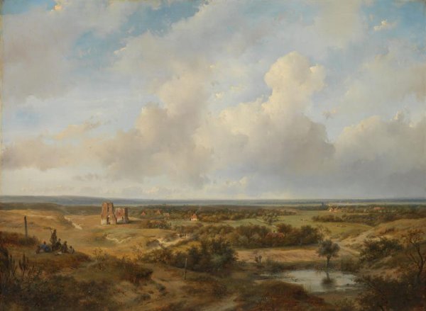 Andreas Schelfhout, Duingezicht met de ruïne van kasteel Brederode bij Santpoort
