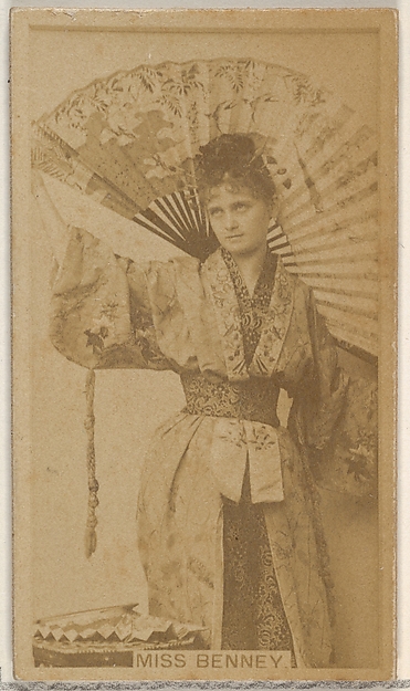 Allen & Ginter, Miss Benney, from the Actors and Actresses series (N45, Type 8) for Virginia Brights Cigarettes