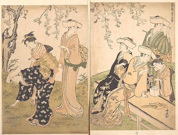 Torii Kiyonaga, Group of Women Under a Blossoming Cherry Tree