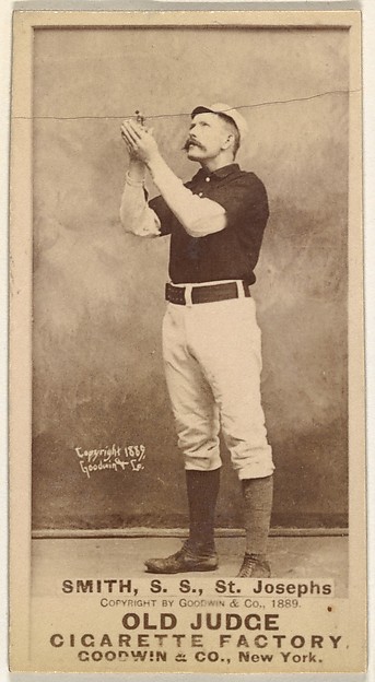 Goodwin & Company, H. Smith, Shortstop, St. Joseph Clay Eaters, from the Old Judge series (N172) for Old Judge Cigarettes