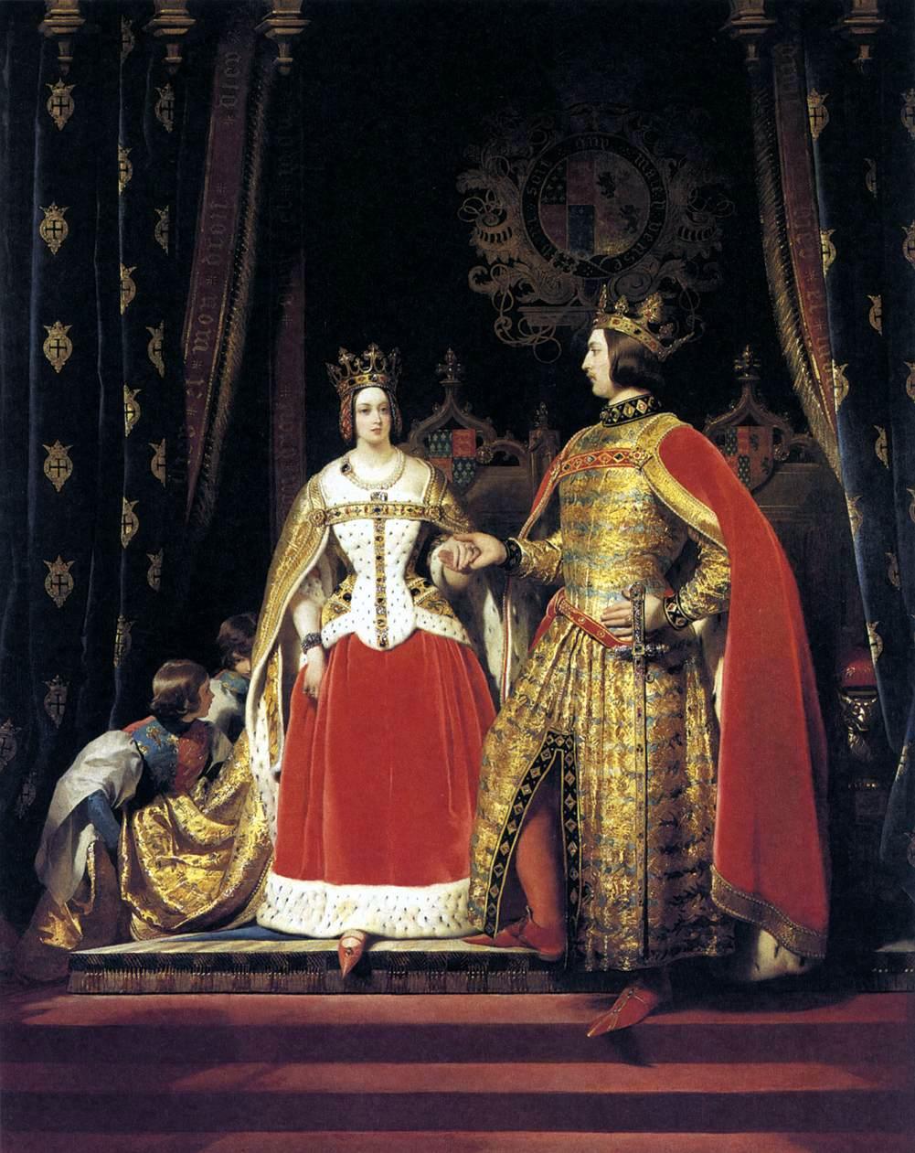 Edwin Landseer, Queen Victoria and Prince Albert at the Bal Costumé of 12 May 1842
