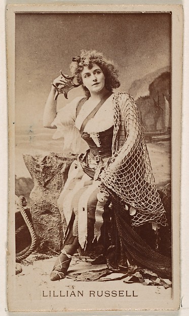 Kinney Brothers Tobacco Company, Lillian Russell, from the Actresses series (N245) issued by Kinney Brothers to promote Sweet Caporal Cigarettes