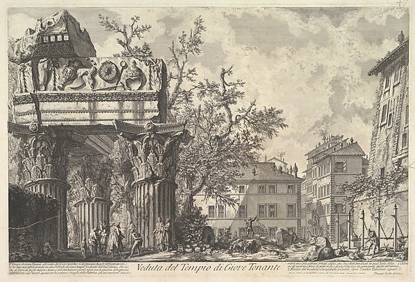 Giovanni Battista Piranesi, The Temple of Vespian (Veduta del Tempio di giove Tonante)