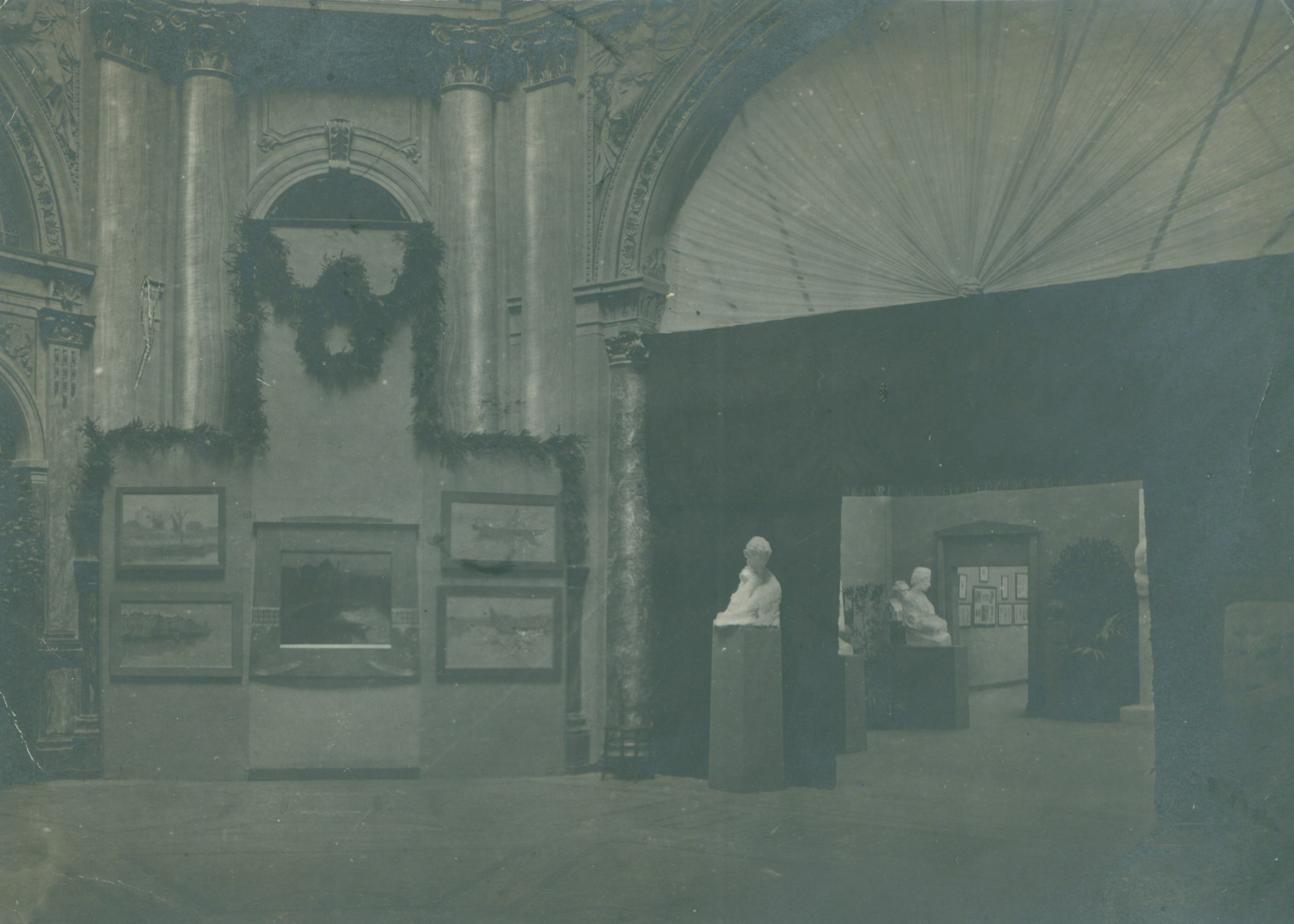 Viktor Kovačić, Postav izložbe Oton Iveković i drugovi, Umjetnički paviljon 1901.