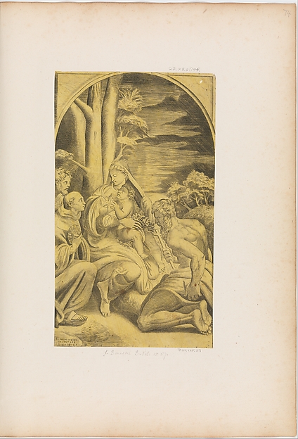 Giulio Bonasone, The Madonna and Child with St. Bernardino of Sienna and St. Jerome