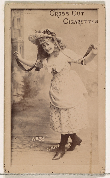 W. Duke, Sons & Co., Card Number 35, Rose Temple, from the Actors and Actresses series (N145-1) issued by Duke Sons & Co. to promote Cross Cut Cigarettes