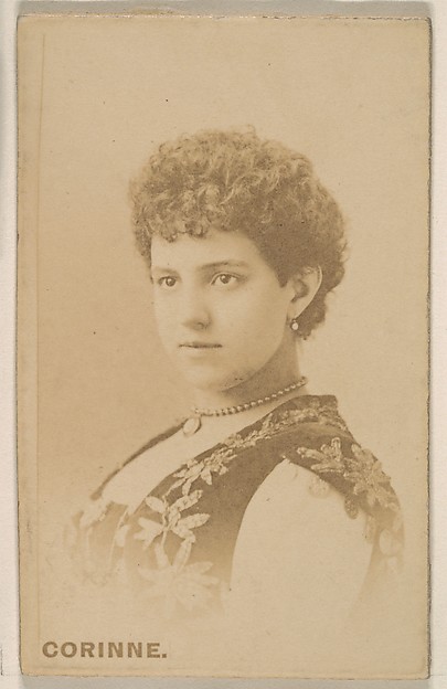 Kinney Brothers Tobacco Company, Miss Corinne, from the Actresses series (N246), Type 1, issued by Kinney Brothers to promote Sporting Extra Cigarettes