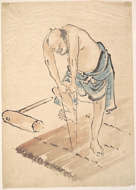 Katsushika Hokusai, Man on a Raft