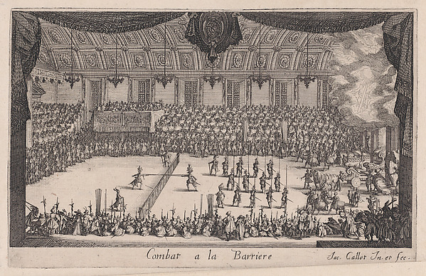 Jacques Callot, Le Combat (The Combat), from Le Combat a la Barrière in the Palace at Nancy by Henri Humbert, printed by Sebastien Phillipe