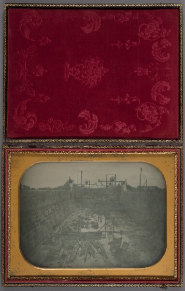 Unknown, Canal Lock Under Construction
