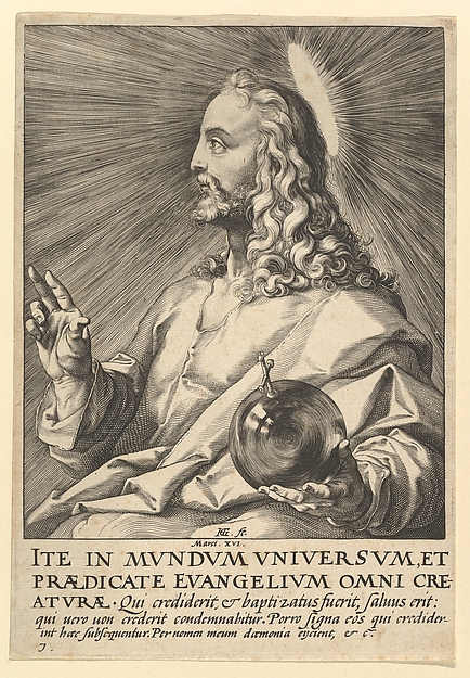 Hendrick Goltzius, Christ, from "Christ, the Apostles and St. Paul with the Creed"