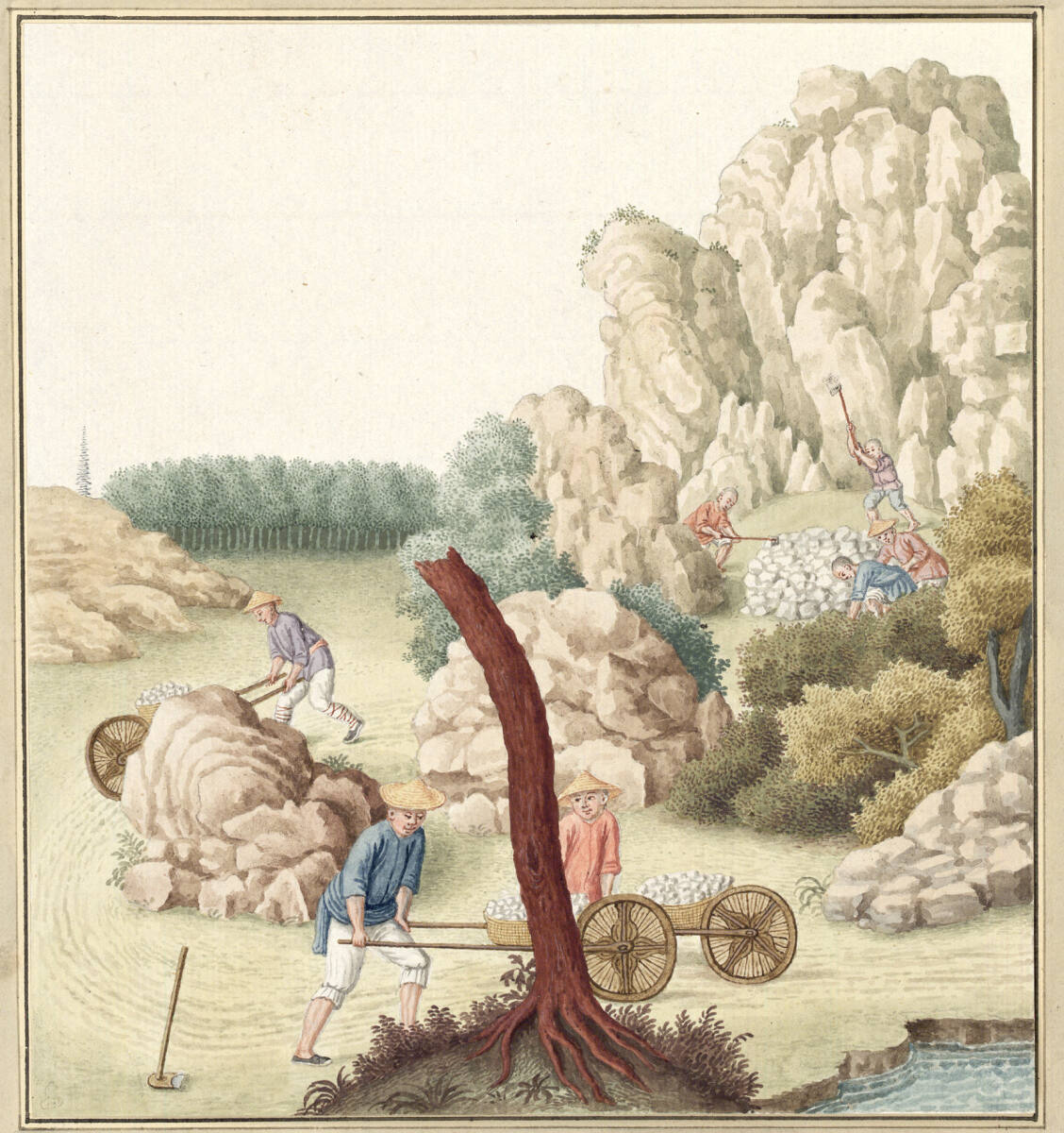 Anonym, Das Aufladen von Porzellanerde