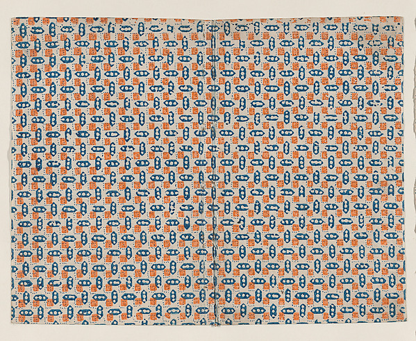 Anonymous, Book cover with overall geometric pattern