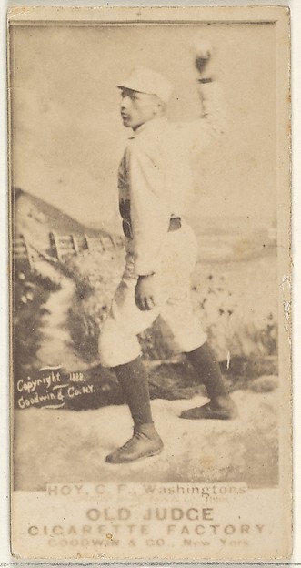 Goodwin & Company, William Ellsworth "Dummy" Hoy, Center Field, Washington Nationals, from the Old Judge series (N172) for Old Judge Cigarettes