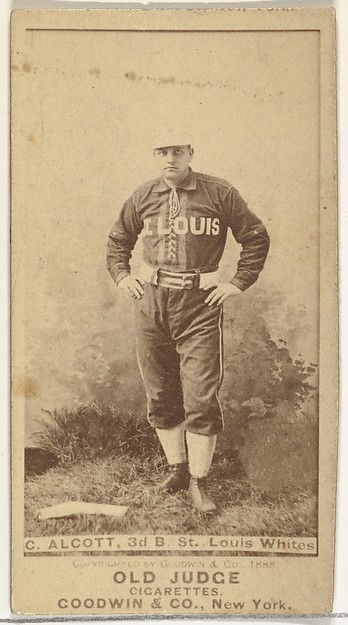 Goodwin & Company, Alcott, 3rd Base, St. Louis Whites, from the Old Judge series (N172) for Old Judge Cigarettes