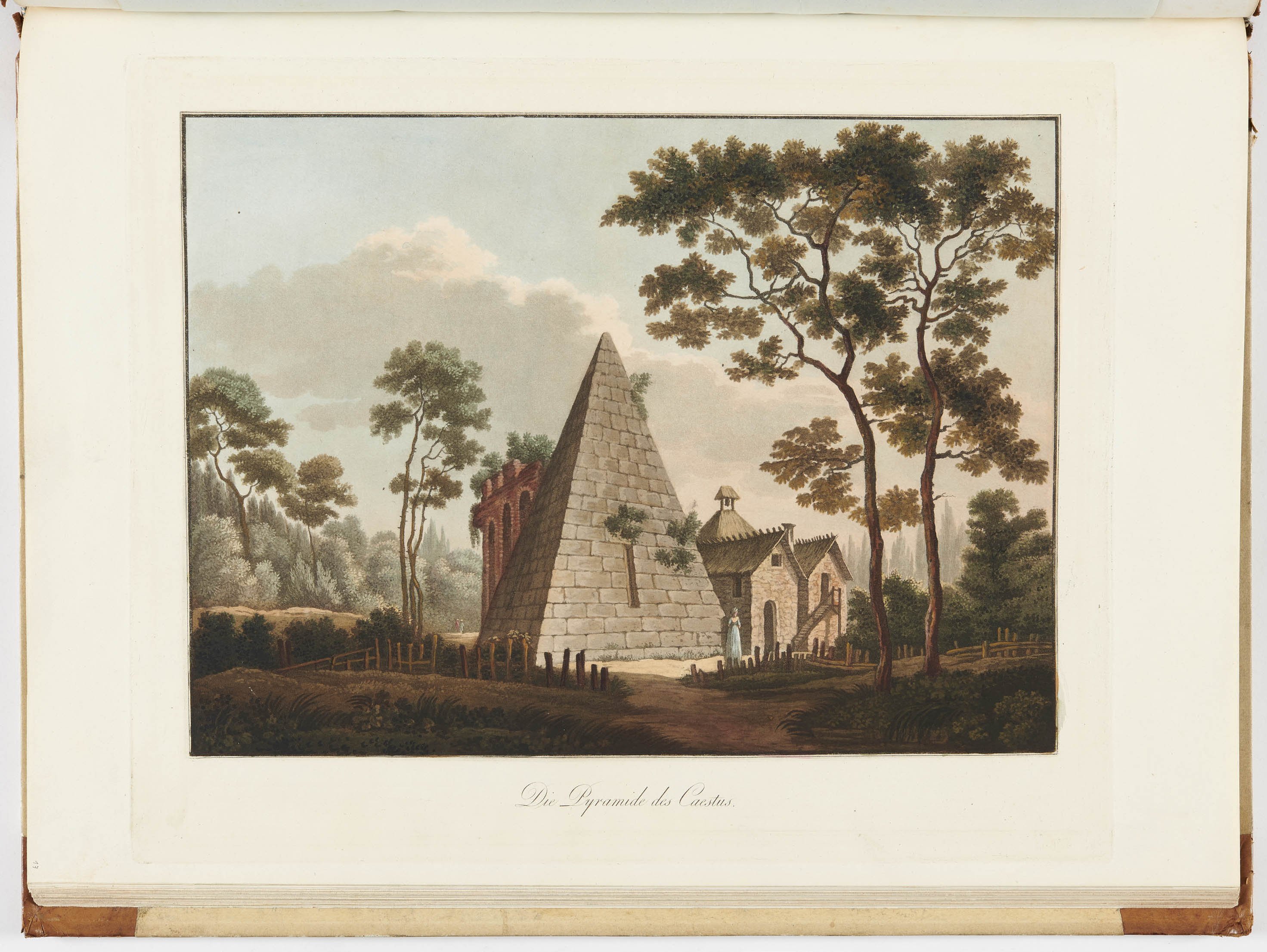 Johann Friedrich Frauenholz, "Die Pyramide des Caestus" in Hohenheim
