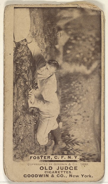 Goodwin & Company, Elmer Ellsworth Foster, Center Field, New York, from the Old Judge series (N172) for Old Judge Cigarettes