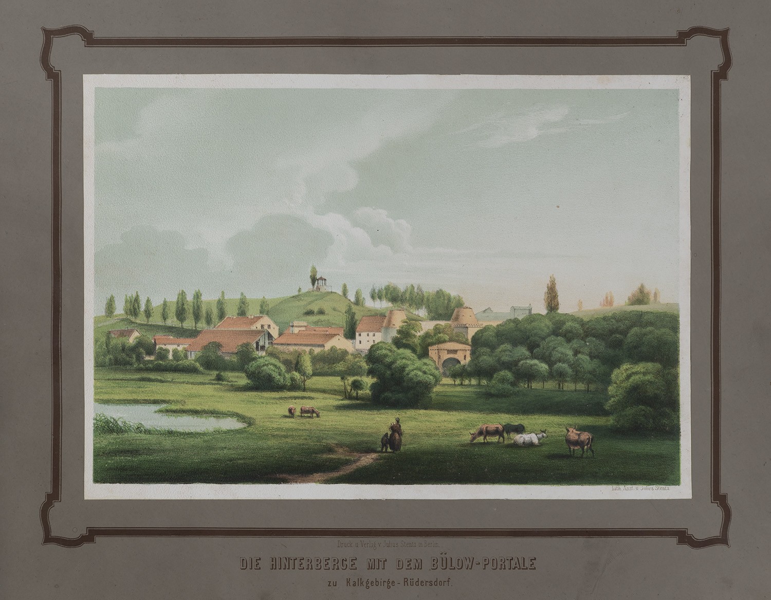 Julius Stentz, Rüdersdorf (Kr. Niederbarnim): Hinterberge mit dem Bülow-Portal (Rüdersdorfer Album, Tafel 6)