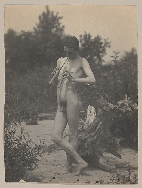 Thomas Eakins, [Standing Male Nude with Pipes]