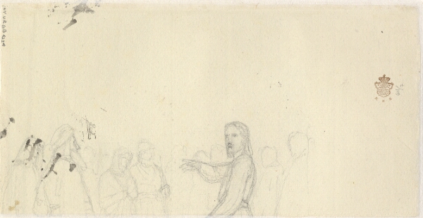 C.W. Eckersberg, Fragment af en komposition med Kristusfigur