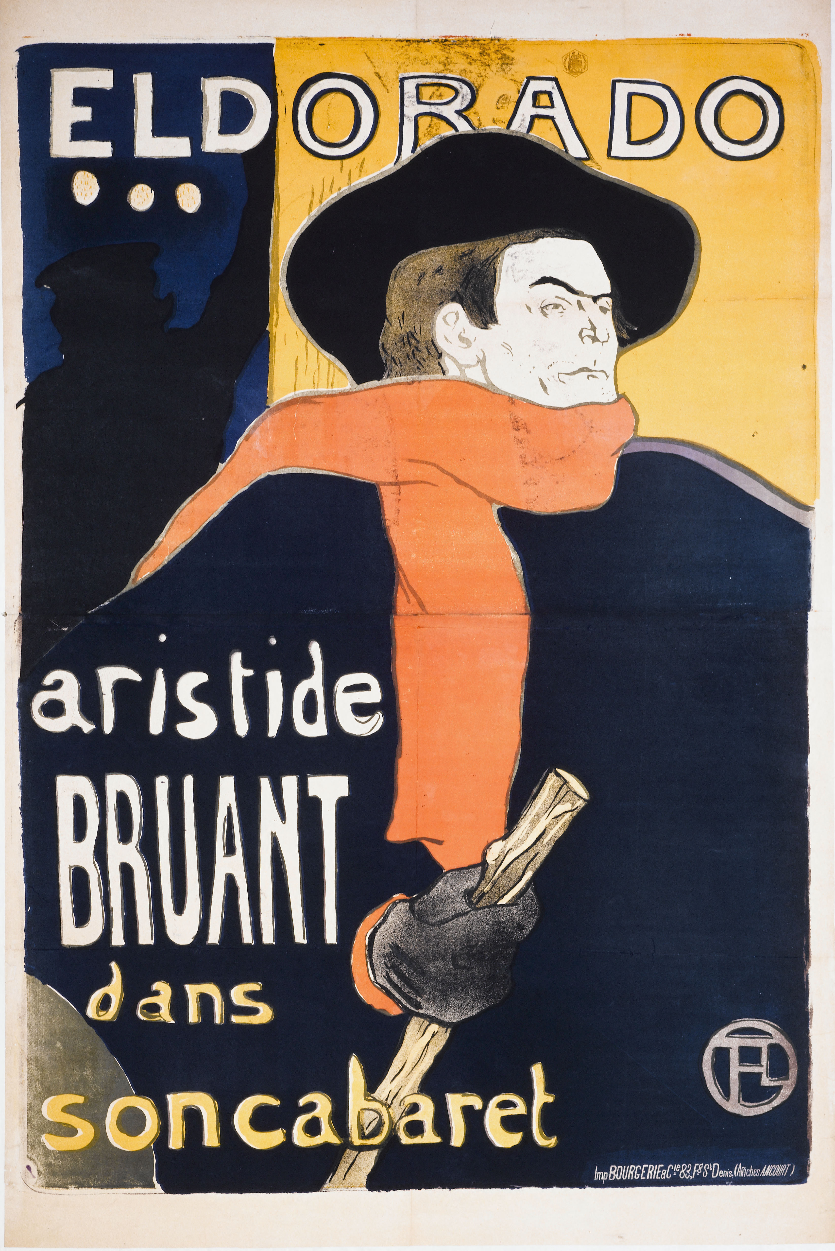 Henri de Toulouse-Lautrec, ELDORADO/ aristide/ BRUANT/ dans/ son cabaret