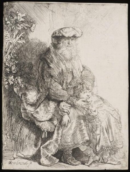 Rembrandt van Rijn, Abraham caressing Isaac