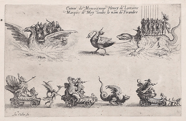 Jacques Callot, Entrée de Monseigneur Henry de Lorraine (Entrance of Henry of Lorraine), from "Le Combat a la Barrière"