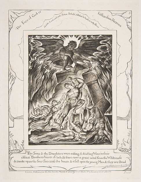 William Blake, The Destruction of Job's Sons