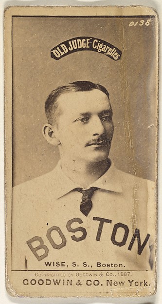 Goodwin & Company, Wise, Shortstop, Boston, from the Old Judge series (N172) for Old Judge Cigarettes