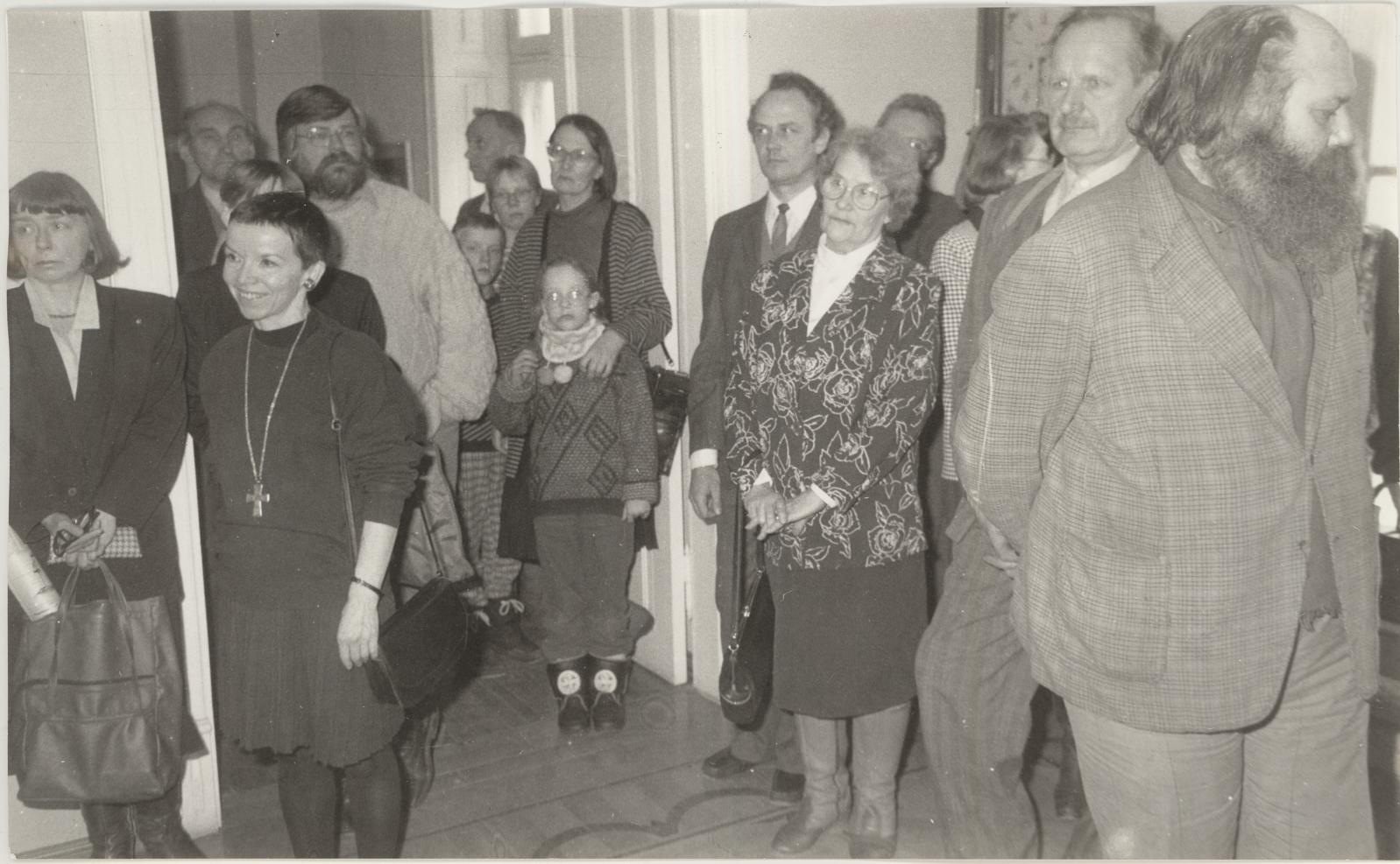 Matti (kujutatu) Milius, E. Kitse näituse avamine 02.03.1994