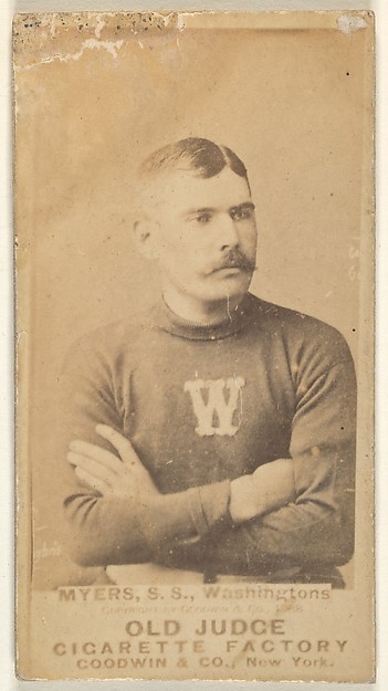 Goodwin & Company, James Albert "Al" Myers, Shortstop, Washington Nationals, from the Old Judge series (N172) for Old Judge Cigarettes