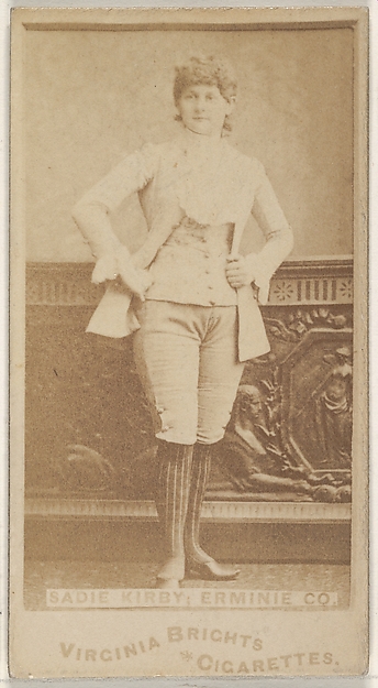 Allen & Ginter, Sadie Kirby, Erminie Co., from the Actors and Actresses series (N45, Type 1) for Virginia Brights Cigarettes