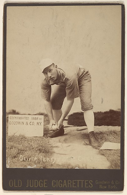 Goodwin & Company, Oliver Tebeau, 3rd Base, Chicago, from the series Old Judge Cigarettes
