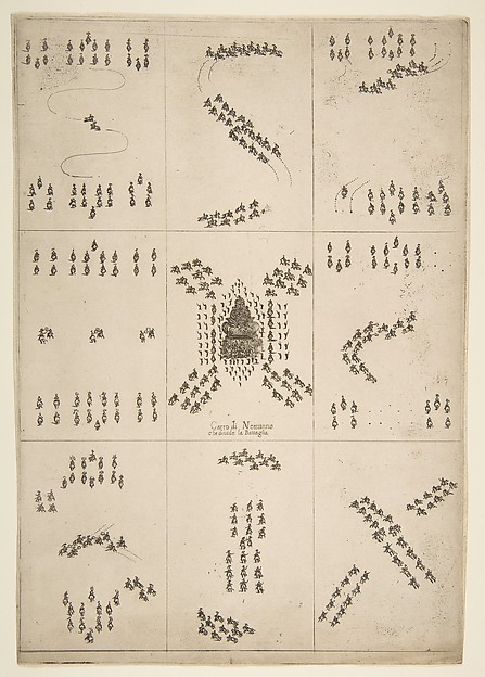 Stefano della Bella, Various figures of horse ballet