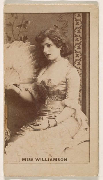 Kinney Brothers Tobacco Company, Miss Williamson, from the Actresses series (N245) issued by Kinney Brothers to promote Sweet Caporal Cigarettes