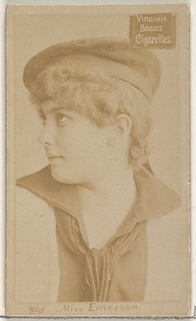 Allen & Ginter, Card 805, Miss Emerson, from the Actors and Actresses series (N45, Type 2) for Virginia Brights Cigarettes