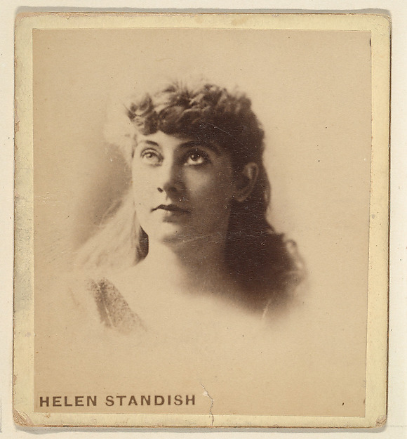 Kinney Brothers Tobacco Company, Helen Standish, from the Actresses series (N246), Type 2, issued by Kinney Brothers to promote Sporting Extra Cigarettes