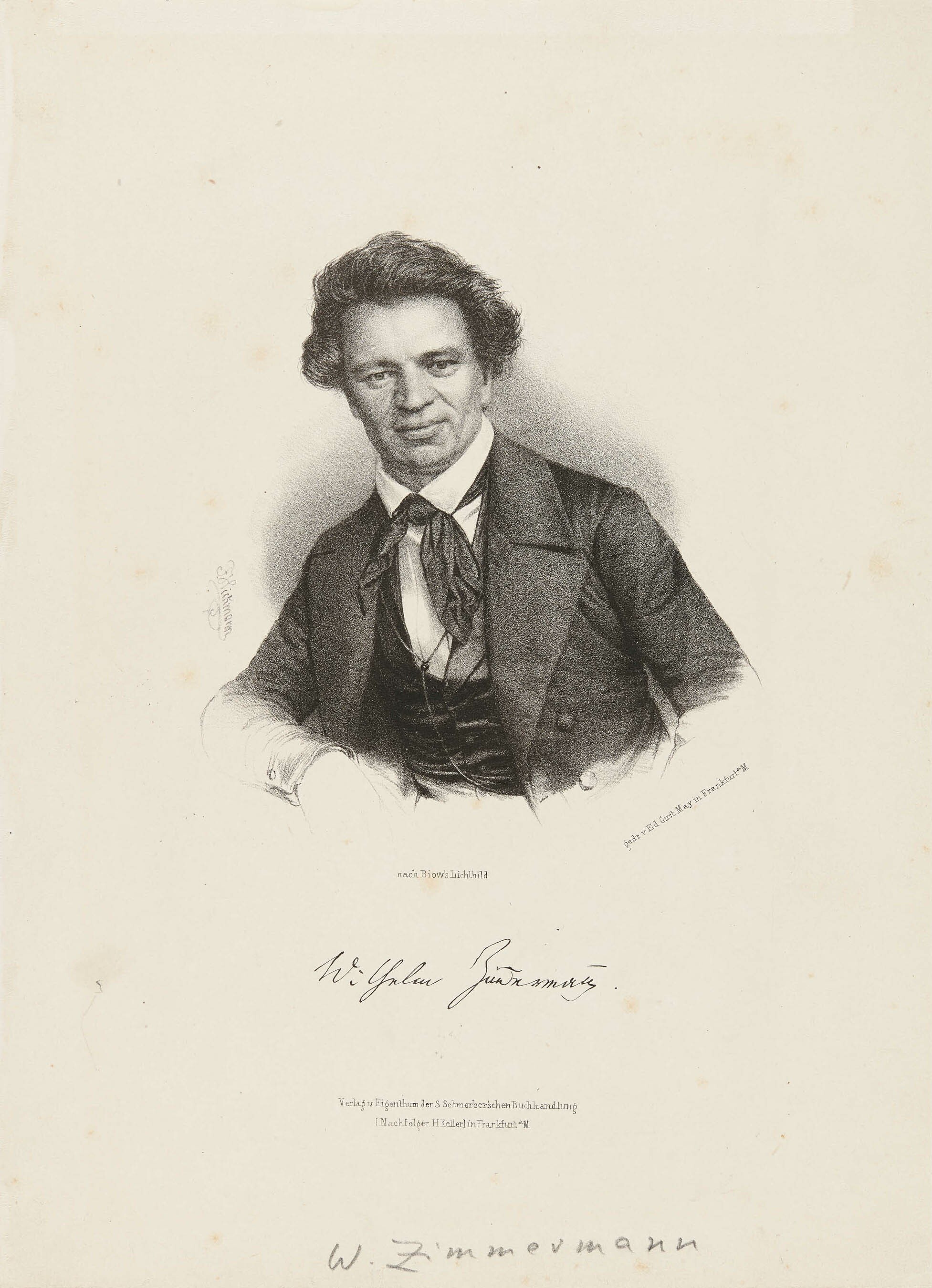 Fritz Hickmann, Bildnis Wilhelm Zimmermann