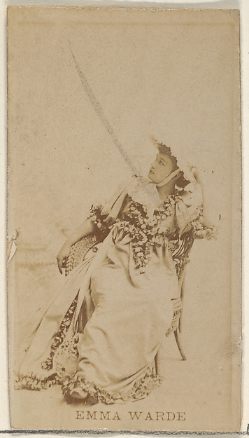 Allen & Ginter, Emma Warde, from the Actors and Actresses series (N45, Type 8) for Virginia Brights Cigarettes