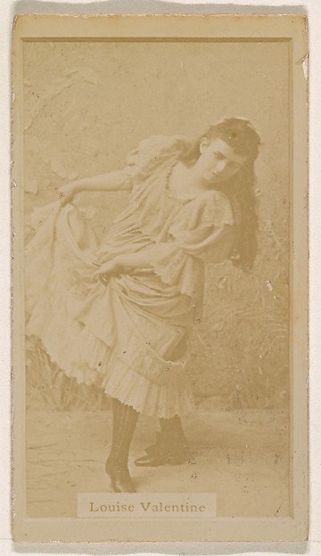 Kinney Brothers Tobacco Company, Louise Valentine, from the Actresses series (N245) issued by Kinney Brothers to promote Sweet Caporal Cigarettes