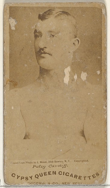 Goodwin & Company, Patsy Cardiff, from the Celebrities and Prizefighters series (N174) for Gypsy Queen Cigarettes
