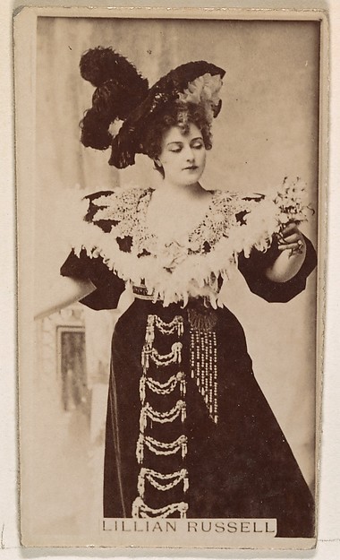 Kinney Brothers Tobacco Company, Lillian Russell, from the Actresses series (N245) issued by Kinney Brothers to promote Sweet Caporal Cigarettes