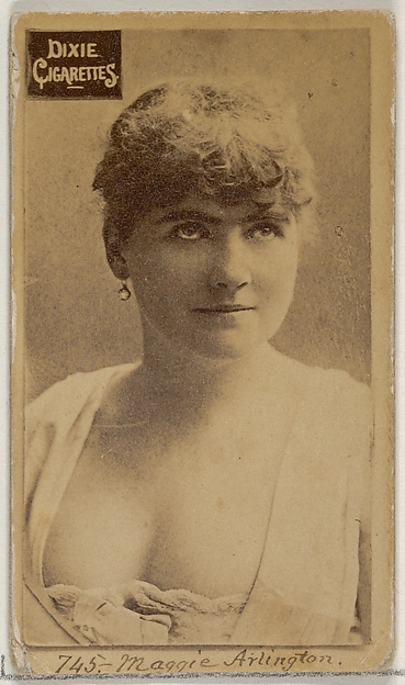 Allen & Ginter, Card 745, Maggie Arlington, from the Actors and Actresses series (N45, Type 7) for Dixie Cigarettes