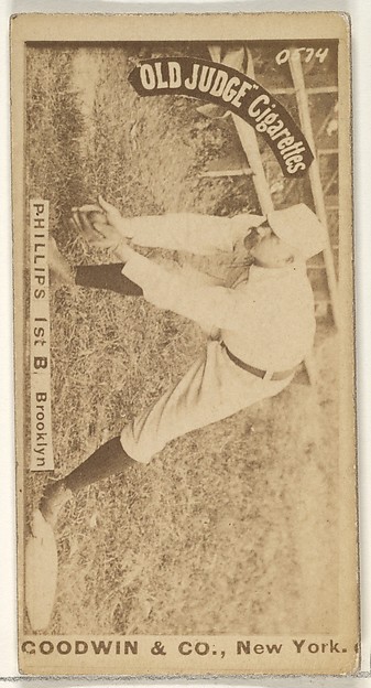 Goodwin & Company, Phillips, 1st Base, Brooklyn, from the Old Judge series (N172) for Old Judge Cigarettes