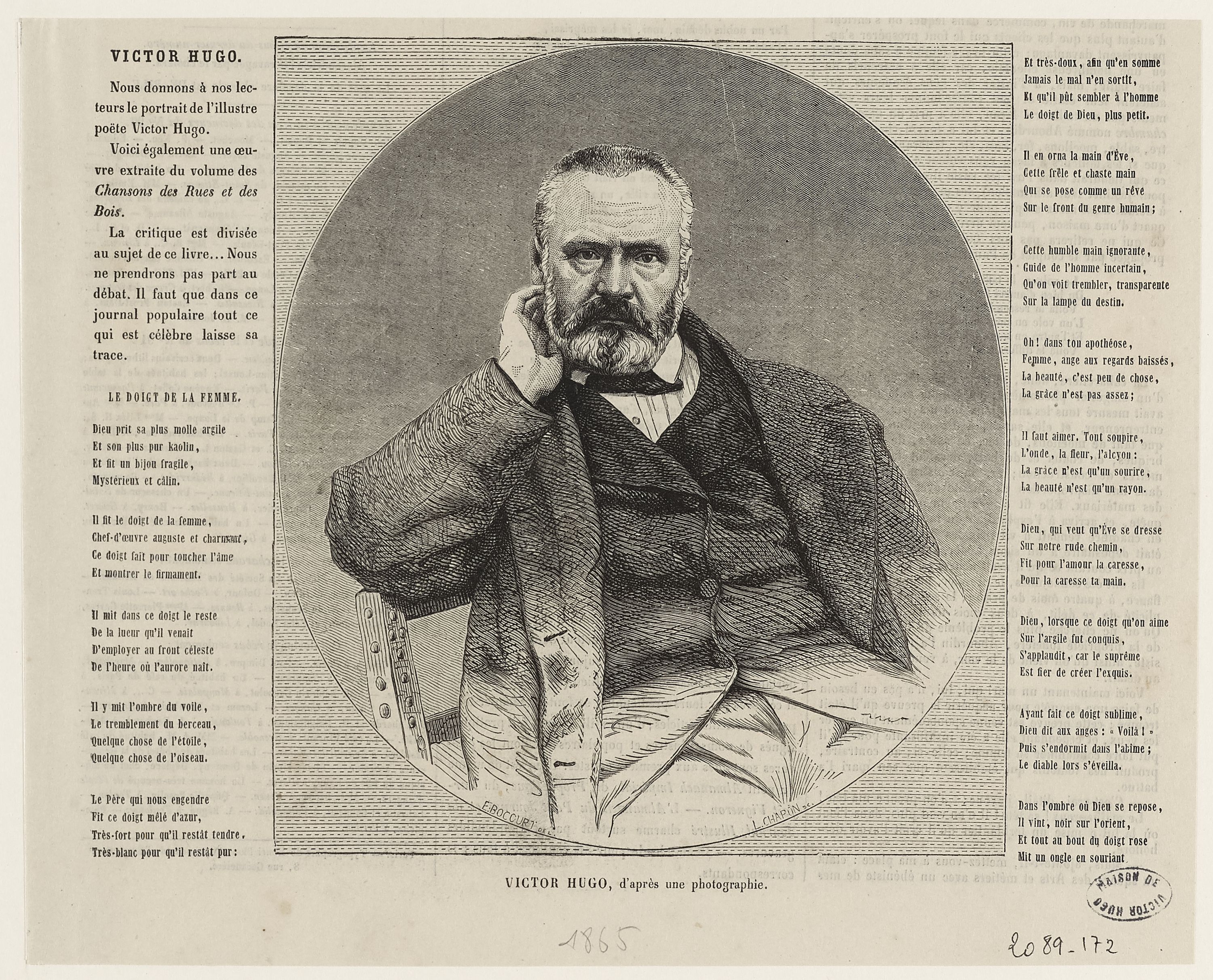 Léon-Louis Chapon, Victor Hugo