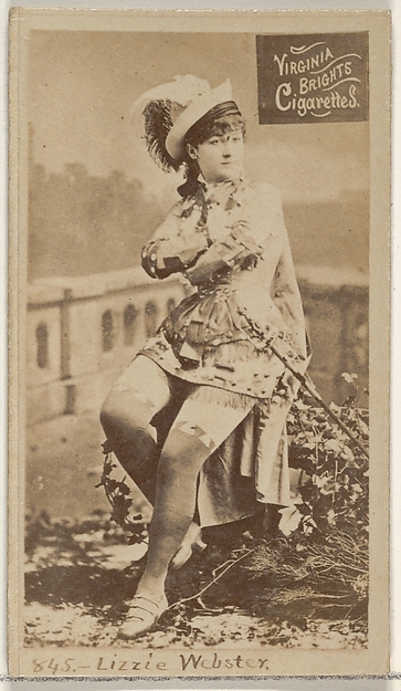 Allen & Ginter, Card 845, Lizzie Webster, from the Actors and Actresses series (N45, Type 2) for Virginia Brights Cigarettes