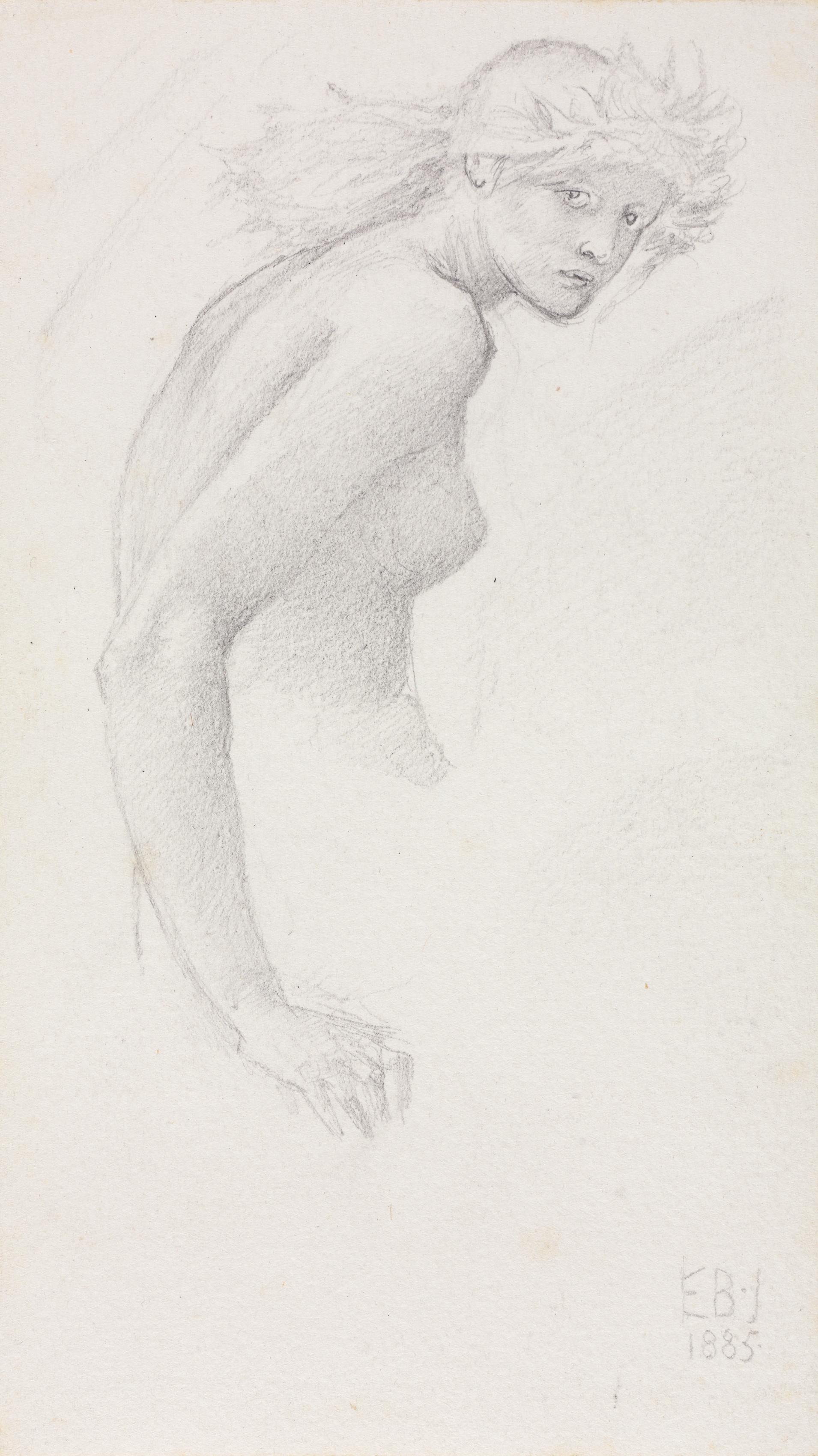 Edward Burne-Jones, Study of a Female Figure
