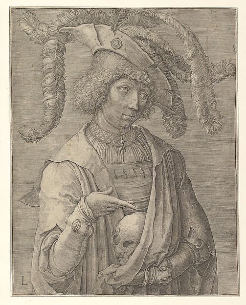 Lucas van Leyden, Young Man with a Skull