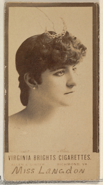 Allen & Ginter, Miss Langdon, from the Actors and Actresses series (N45, Type 3) for Virginia Brights Cigarettes
